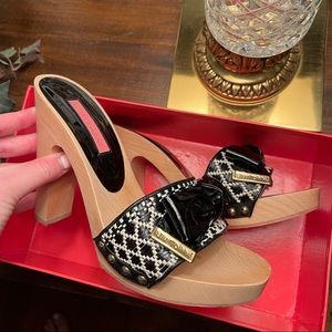 RARE Betsey Johnson Wood Heels